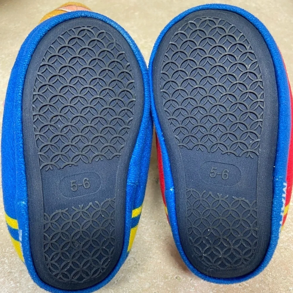 Paw Patrol Light-Up Plush Slippers For Kids - Chase & Marshall - Size 5-6